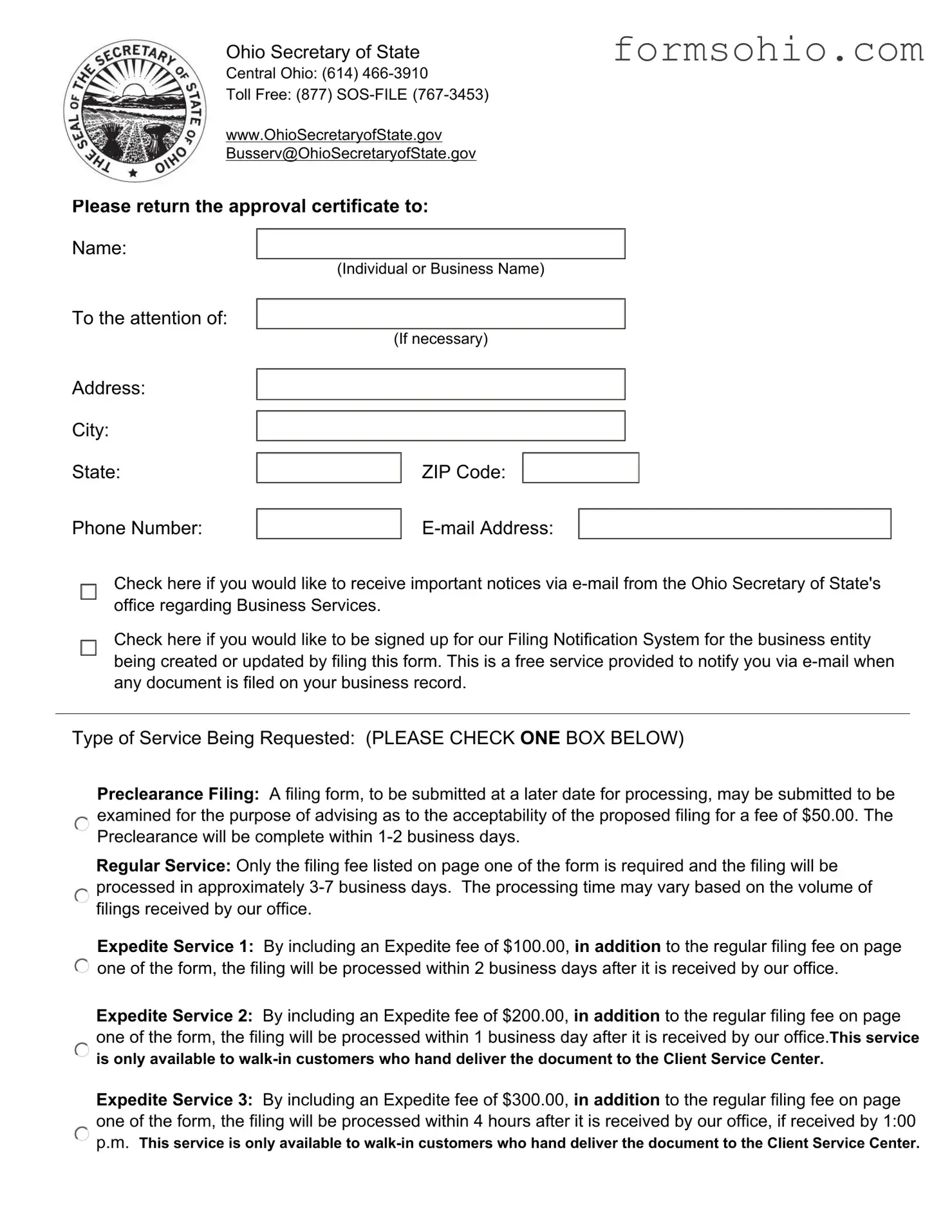 Fill a Valid Ohio 521 Form