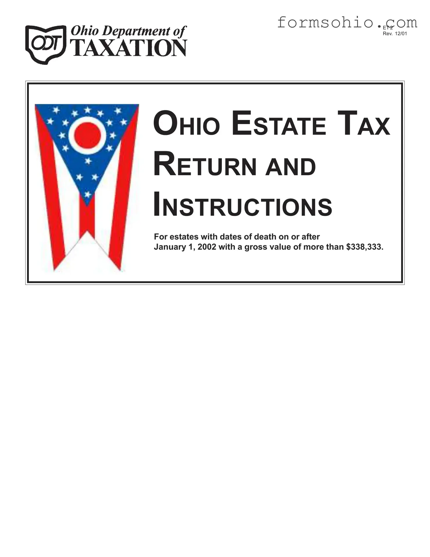 Fill a Valid Ohio Et 2 Form