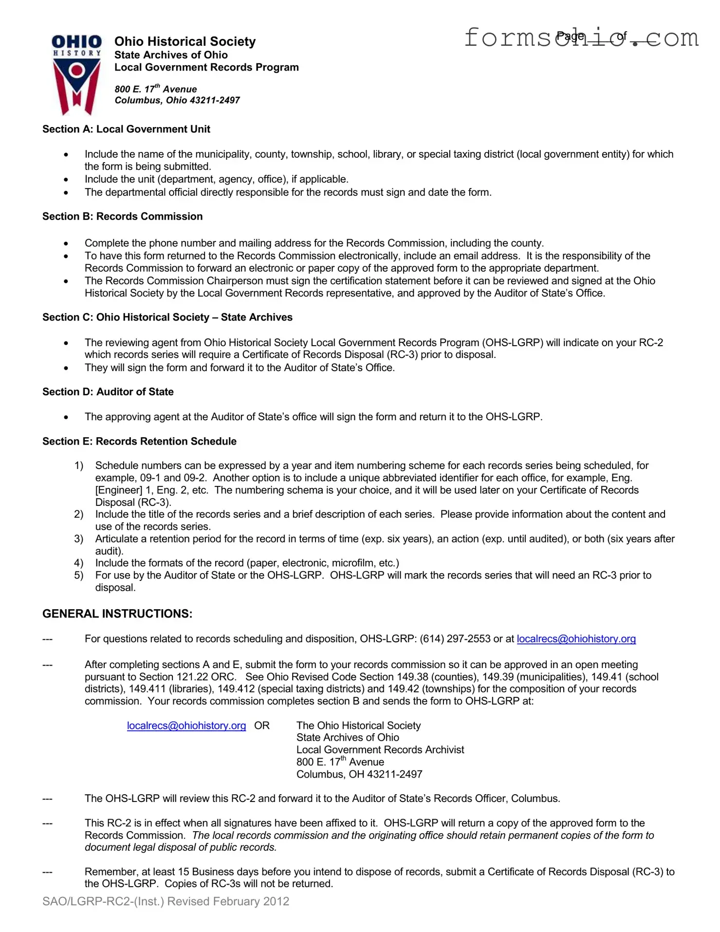 Fill a Valid Ohio Historical Society Form