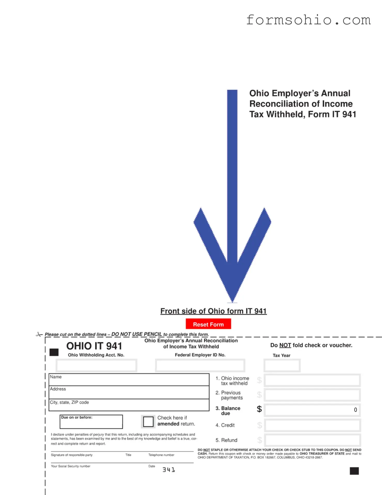 Fill a Valid Ohio It 941 Form
