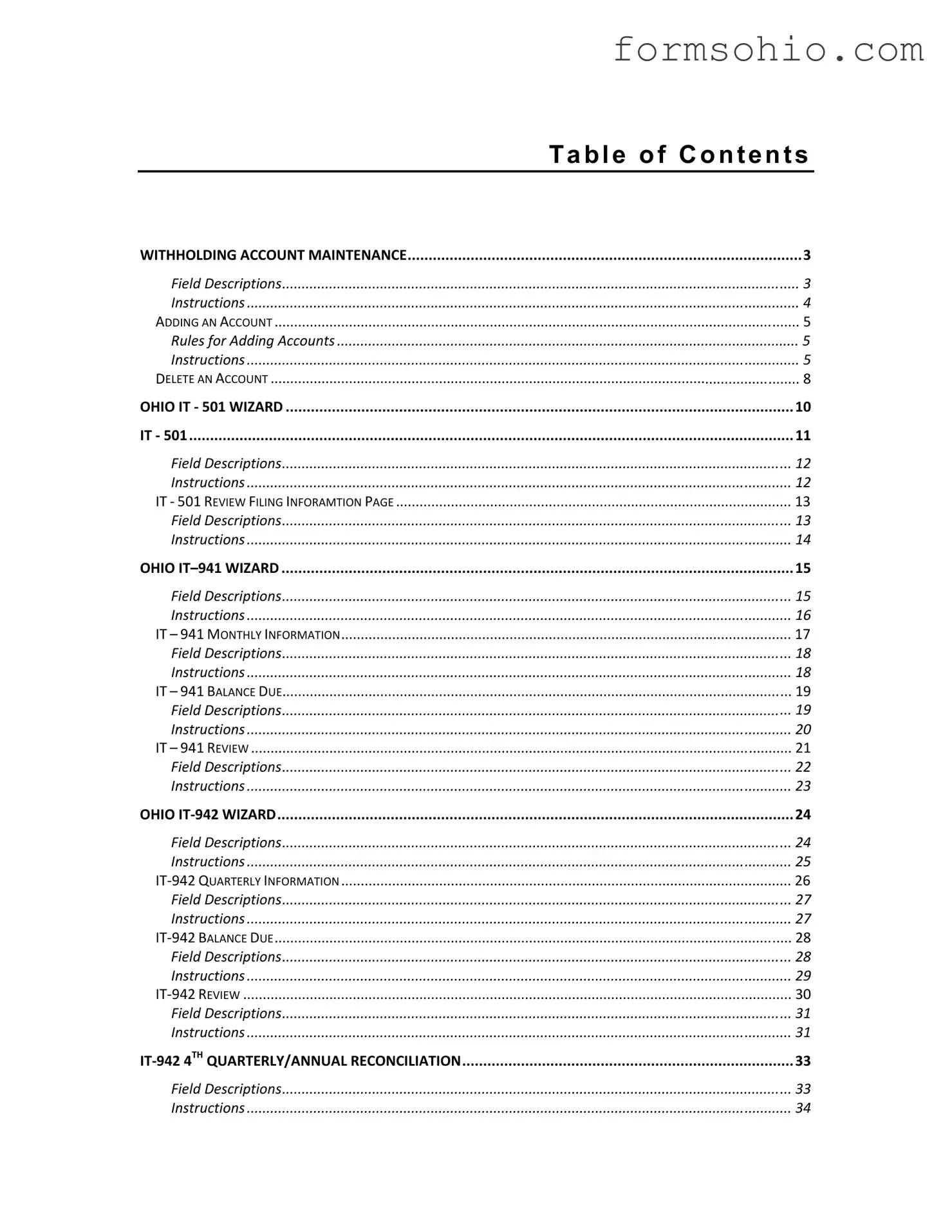 Fill a Valid Ohio It 942 Form