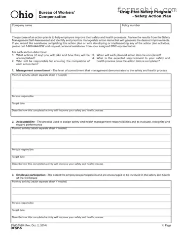 Fill a Valid Ohio Dfsp 5 Form