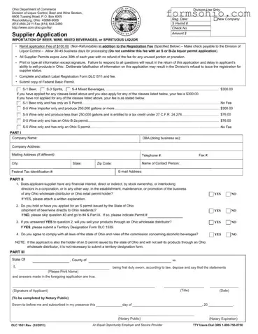 Fill a Valid Ohio Dlc 1551 Form