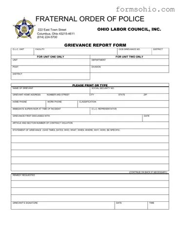 Fill a Valid Ohio Fraternal Order Of Police Form