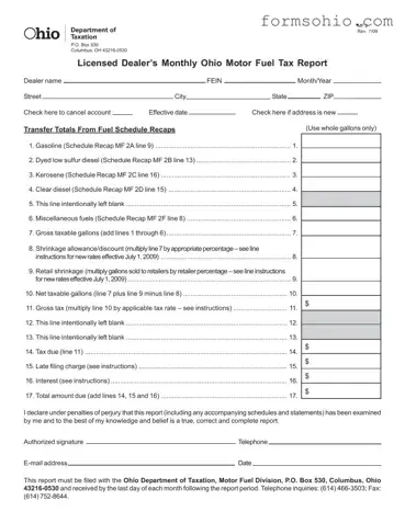 Fill a Valid Ohio Mf 2 Form