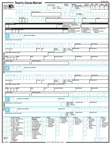 Fill a Valid Ohio Traffic Crash Report Form